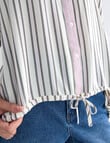 Zest Stripe Dolman Shirt, White product photo View 06 S
