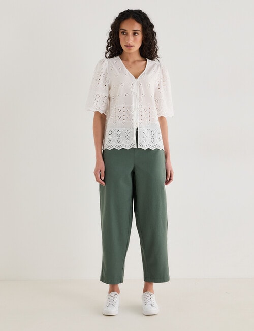 Zest Flat Front Barrel Pant, Kelp product photo View 03 L