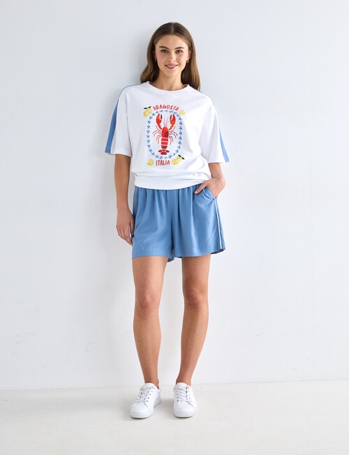 Zest Holiday Side Stripe Short, Denim Blue product photo View 03 L