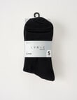 Lyric Cotton Crew Socks, 5-Pack, Black product photo