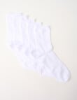 Lyric Cotton Crew Socks, 5-Pack, White product photo View 02 S
