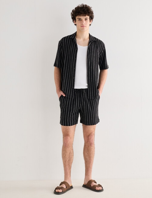 Tarnish Essex Stripe Short, Black product photo View 03 L