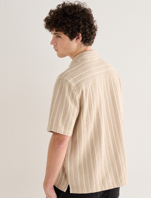 Tarnish Ludlow Stripe Shirt, Tan product photo View 02 L