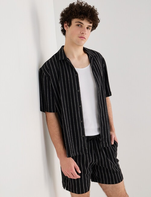 Tarnish Essex Stripe Shirt, Black product photo