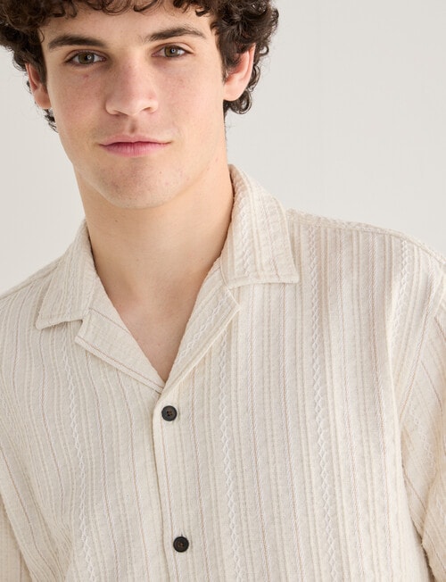 Tarnish Ludlow Stripe Shirt, Off White product photo View 05 L