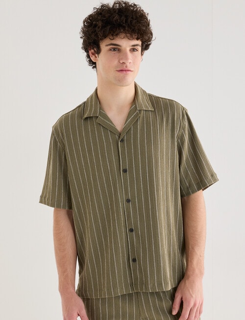 Tarnish Essex Stripe Shirt, Khaki product photo