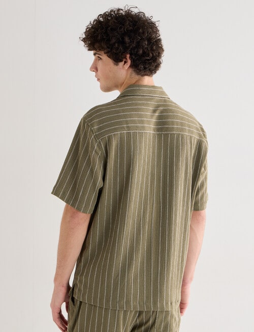Tarnish Essex Stripe Shirt, Khaki product photo View 02 L