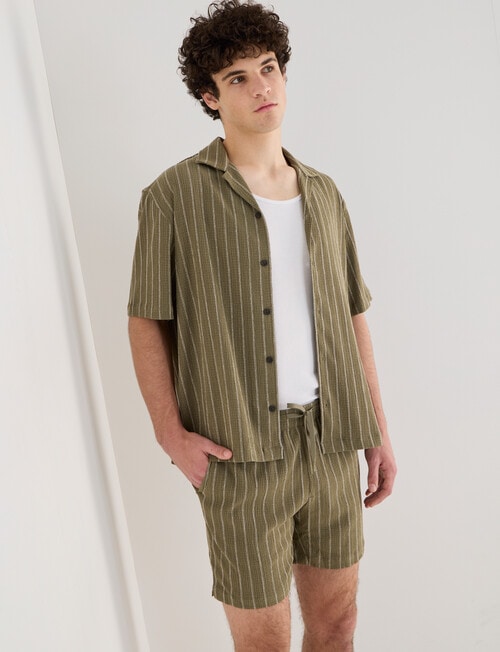 Tarnish Essex Stripe Shirt, Khaki product photo View 04 L