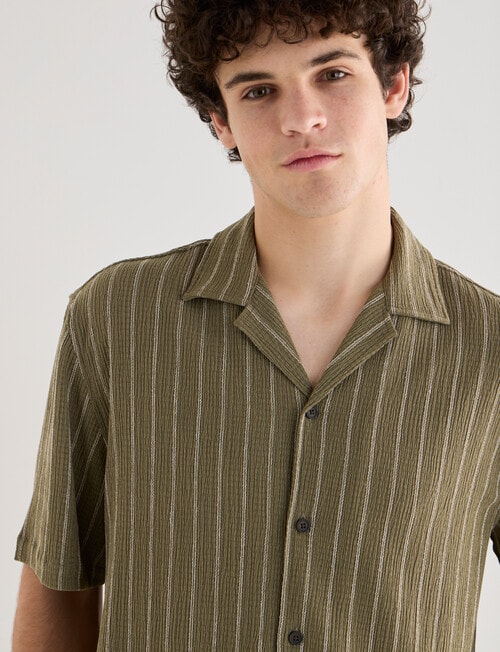 Tarnish Essex Stripe Shirt, Khaki product photo View 05 L