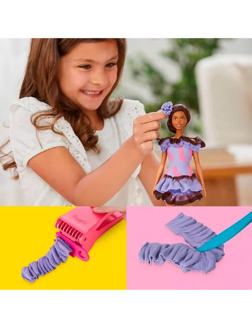 Playdoh Barbie Designer Doll Fashionista Ruffles Set product photo View 04 L