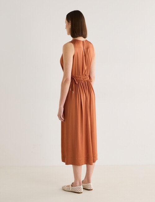 Jigsaw Jamie Drawstring Waist Dress, Bronze product photo View 02 L