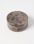 Amy Piper Mia Marble Coaster, Set of 4, Chocolate product photo