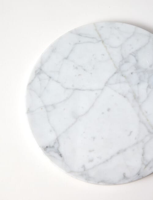 Amy Piper Mia Marble Trivet, 18cm, White product photo View 02 L