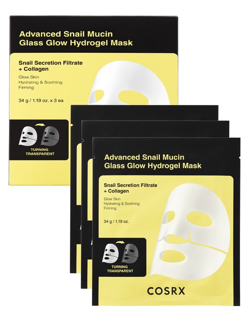 COSRX Advanced Snail Mucin Glass Glow Hydro Mask, 3-Piece product photo