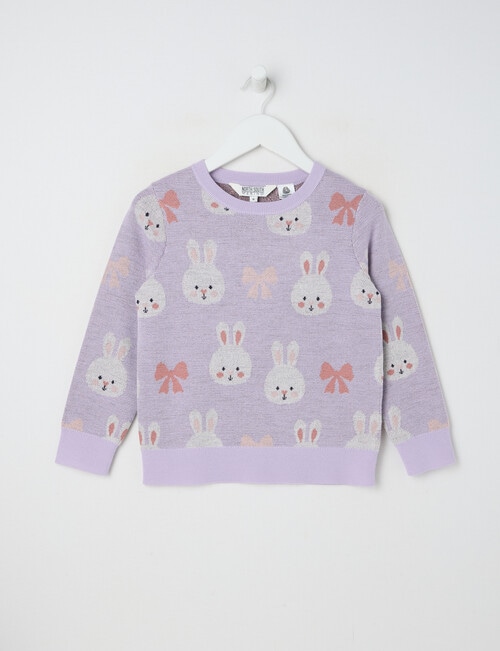 North South Merino Bunnies Merino Jumper, Lilac product photo