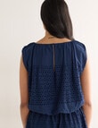 Whistle Embroidered Cut Out Top, French Blue product photo View 02 S