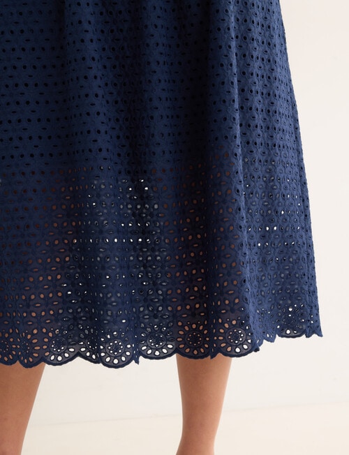 Whistle Embroidered Cut Out Skirt, French Blue product photo View 05 L