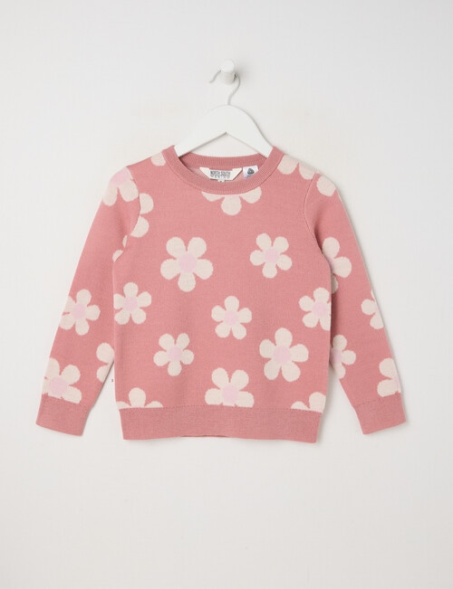 North South Merino Daisies Merino Jumper, Rosewood product photo