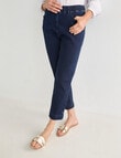 Ella J Diamante Denim Crop Pants, Indigo product photo