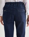 Ella J Diamante Denim Crop Pants, Indigo product photo View 08 S