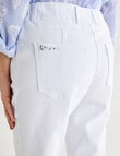 Ella J Diamante Denim Crop Pants, White product photo View 04 S