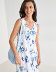 Ella J Print Trapese Dress, Iris product photo