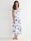 Ella J Print Trapese Dress, Iris product photo View 03 S