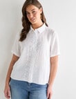 Whistle Embroidered Shirt, Ivory product photo