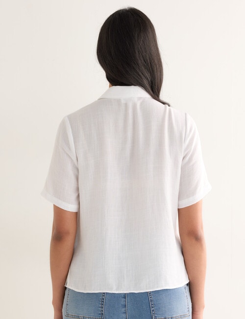 Whistle Embroidered Shirt, Ivory product photo View 02 L