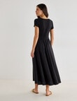 Whistle Scoop Neck Rib Summer Dress, Black product photo View 02 S