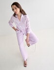 Oliver Black V-Neck Dress Shirt, Lilac Print product photo View 05 S