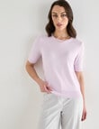 Oliver Black Short Sleeve Knit Jumper, Lilac product photo