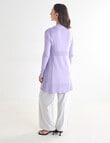 Oliver Black Longline Cardigan, Lilac product photo View 02 S