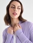 Oliver Black Longline Cardigan, Lilac product photo View 04 S