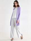 Oliver Black Longline Cardigan, Lilac product photo View 05 S