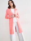 Oliver Black Longline Cardigan, Coral product photo
