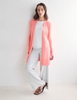 Oliver Black Longline Cardigan, Coral product photo View 03 S