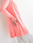 Oliver Black Longline Cardigan, Coral product photo View 04 S