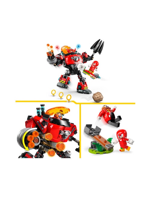LEGO Sonic Sonic Knuckles vs. Dr. Eggman Egg Crusher Mech, 77005 product photo View 04 L