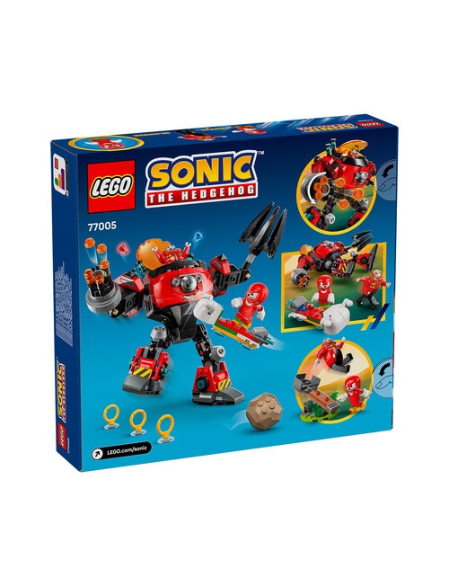 LEGO Sonic Sonic Knuckles vs. Dr. Eggman Egg Crusher Mech, 77005 product photo View 11 L