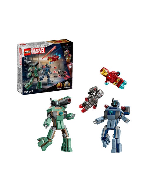 LEGO Superheroes Super Heroes Marvel Iron Man & War Machine vs. Hammer Drones, 76320 product photo