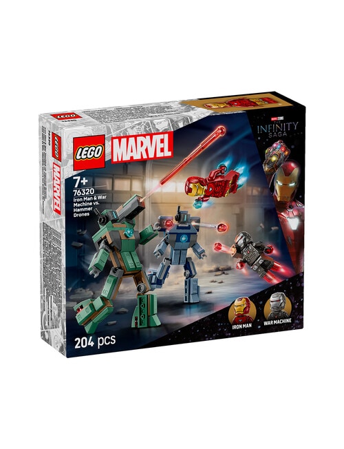 LEGO Superheroes Super Heroes Marvel Iron Man & War Machine vs. Hammer Drones, 76320 product photo View 12 L