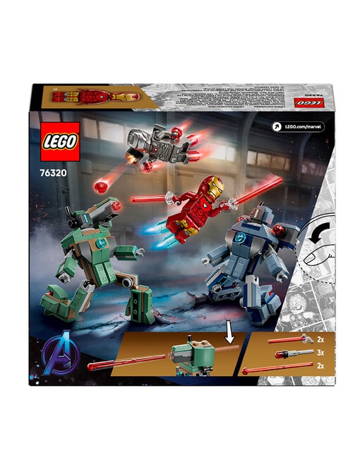 LEGO Superheroes Super Heroes Marvel Iron Man & War Machine vs. Hammer Drones, 76320 product photo View 15 L