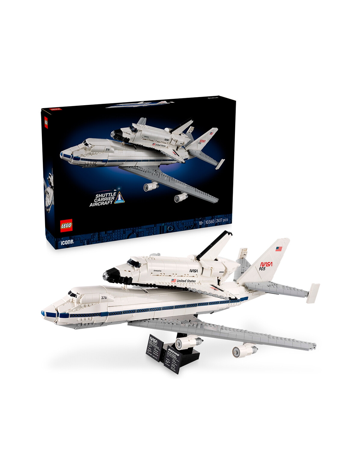 Lego Icons Icons Shuttle Carrier Aircraft, 10360 Lego Construction