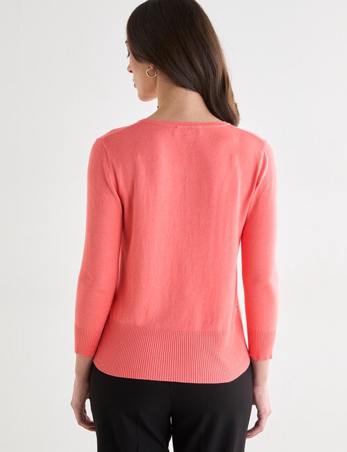 Oliver Black Crew Neck Cardigan, Petal product photo View 02 L