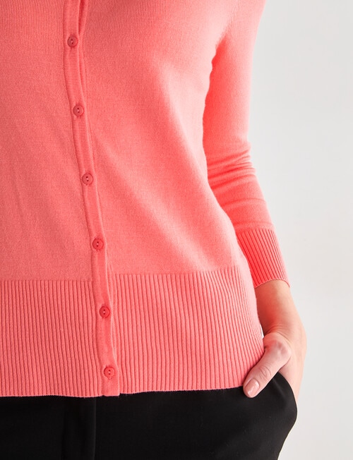 Oliver Black Crew Neck Cardigan, Petal product photo View 06 L
