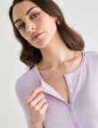 Oliver Black Crew Neck Cardigan, Lilac product photo View 04 S