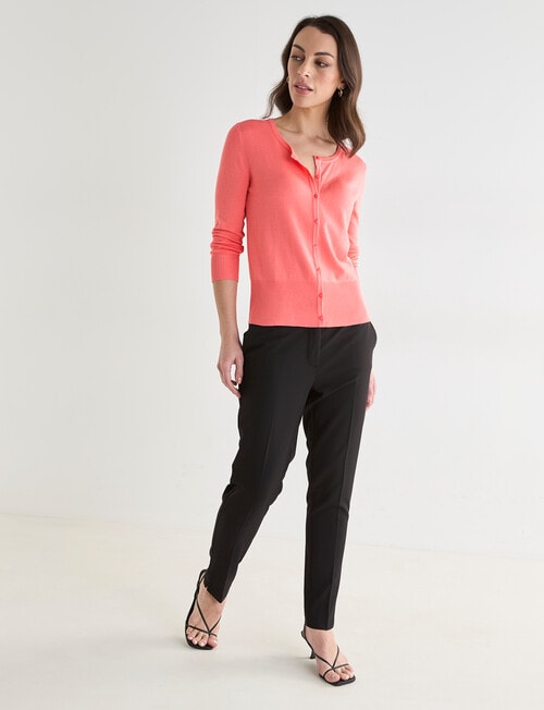 Oliver Black Crew Neck Cardigan, Petal product photo View 03 L