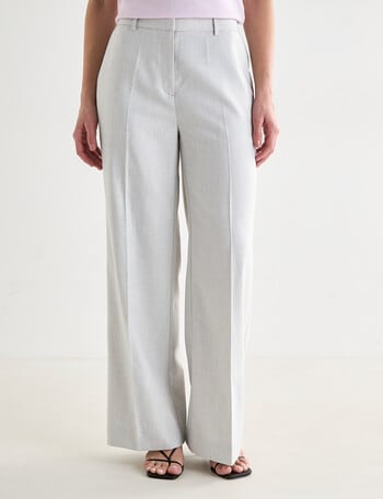 Oliver Black Wide Leg Regular Pant, Silver product photo