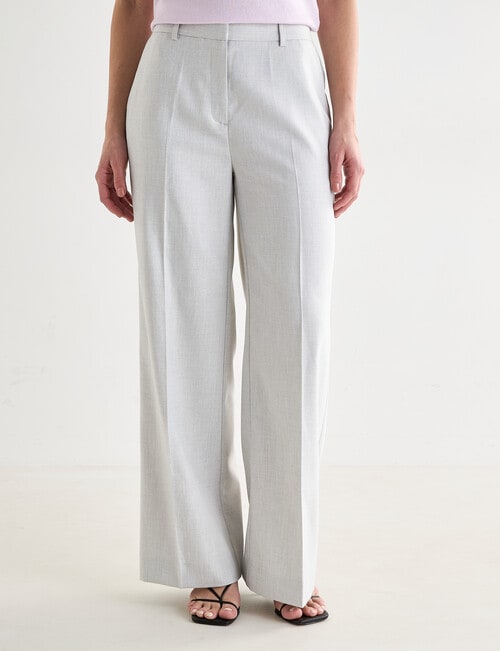 Oliver Black Wide Leg Regular Pant, Silver product photo